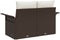 vidaXL - 2-Zits - Tuinbank - met - Kussens - Bruin - Poly - Rattan