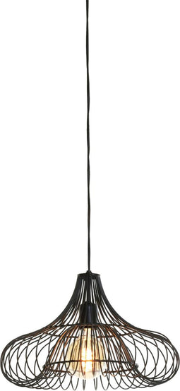 Light & Living Hanglamp Alette - Zwart - Ø39cm - Modern - Hanglampen Eetkamer, Slaapkamer, Woonkamer