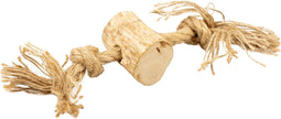 D&d Home - Speelgoed Voor Dieren - Hond - Koffiehout Kauwstok & Jute Touw M - 4x6x25cm Bruin - 1st