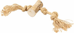 D&d Home - Speelgoed Voor Dieren - Hond - Koffiehout Kauwstok & Jute Touw L - 5,5x10x35cm Bruin - 1st