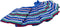 D&L Keukenhanddoeken Mineur - 48x80cm - Blauw - 6 Stuks