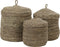 D - Light & Living - Mand MANGALA - Ø36x42cm - Bruin - Set van 3