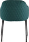 D - Livingfurn - Eetkamerstoel Benthe Green Velvet - Stof - 57x48x82