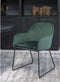 D - Livingfurn - Eetkamerstoel Benthe Green Velvet - Stof - 57x48x82