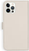 Selencia Hoesje Geschikt voor iPhone 12 Pro / 12 Hoesje Met Pasjeshouder - Selencia Echt Lederen Bookcase - Lichtgrijs