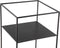 PTMD Nevon Black metalen planten tafel open vierkant L