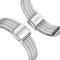 Metalen RVS Schakel Bandje Geschikt Voor Fitbit Versa 4, Sense 2 - Zilver