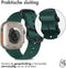 iMoshion Bandje Geschikt voor Apple Watch Bandje Series 1 / 2 / 3 / 4 / 5 / 6 / 7 / 8 / 9 / SE / Ultra (2) - 42 / 44 / 45 / 49 mm - iMoshion Nylon band - Donkergroen