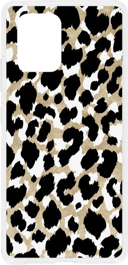 Hoesje Siliconen Geschikt voor Samsung Galaxy S10 Lite - Design Backcover siliconen - Meerkleurig / Panther Black / Gold