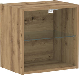vidaXL - Zwevende - Plank - Artisan - Eiken - 40x28,5x40 - cm - Geengineerd - Hout