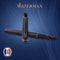 Waterman Expert-vulpen | Metallic zwarte lak met ruthenium rand | Medium PVD-gecoate | roestvrijstalen penpunt | Blauwe inkt | Met cadeauverpakking