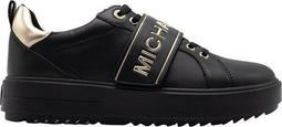 Michael Kors Emmett Strap Lace Up Dames Sneakers - Veters en ritssluiting - Zwart