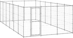 vidaXL - Hondenkennel - 21,78 - m² - gegalvaniseerd - staal