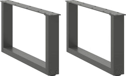 vidaXL - Salontafelpoten - 2 - st - U-vormig - 60x(30-31) - cm - staal - antraciet