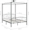 vidaXL - Hemelbedframe - metaal - grijs - 180x200 - cm