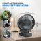 Vulpes Goods® Tech - Mini USB Ventilator PRO - Oplaadbare Tafelventilator - 3 Snelheden & Afstandsbediening - Premium Zwart