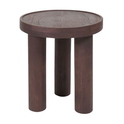 Home67 Bijzettafel Tias ø42 cm - Espresso Mangohout