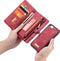 Caseme - vintage 2 in 1 portemonnee hoes - Geschikt voor iPhone SE (2022 / 2020) / 8 / 7 / 6(s) - Rood