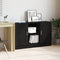 vidaXL - Zwart - Eiken - Sideboard - 120x30,5x70 - cm - van - Geengineerd - Hout