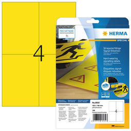 HERMA - Etiket herma 8032 105x148mm 100st folie geel | 32 stuks