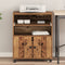 vidaXL - Printerstandaard - met - Wielen - Oud - Hout - 60x48x74 - cm
