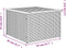 Tuintafel 55x55x37 cm poly rattan en acaciahout beige