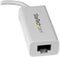 Startech.com USB-C naar gigabit netwerkadapter - USB 3.2 (Gen 1, 5Gbps) - 1x Ethernet 1Gbps - Wit