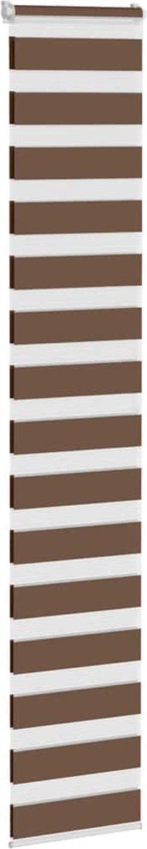 vidaXL - Zebra - rolgordijn - 40x200 - cm - stofbreedte - 35,9 - cm - polyester - bruin