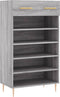 vidaXL - Schoenenkast - 60x35x105 - cm - bewerkt - hout - grijs - sonoma - eikenkleur