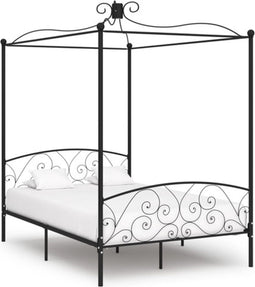 vidaXL - Hemelbedframe - metaal - zwart - 120x200 - cm