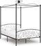 vidaXL - Hemelbedframe - metaal - zwart - 120x200 - cm