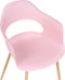 UTICA - Eetkamerstoel - Roze - Synthetisch materiaal