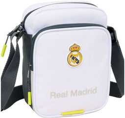 Safta Real Madrid Schoudertas - 22 x 16 x 6 cm - 2 ritsvakken - Wit