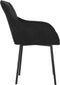 vidaXL - Eetkamerstoelen - 2 - st - fluweel - zwart