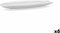Serveerschaal Quid Gastro Wit Keramisch 35,5 x 15,8 x 2,8 cm (6 Stuks) (Pack 6x)