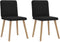 vidaXL - Eetkamerstoelen - 2 - st - stof - zwart