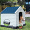 Coast Hondenhok Verhoogd - 70 cm x 65 cm x 71,5 cm - Waterdicht Blauw/Wit