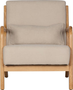 WOOOD Mark Fauteuil - Stof - Naturel - 75x67x82