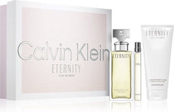 Calvin Klein Eternity Gift Set voor Vrouwen Eau de Parfum 100 ml + geparfumeerde bodymilk 100 ml + Eau de Parfum reis spray 10 ml