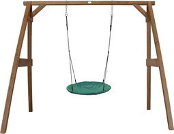 AXI Summer Nestschommel in Bruin - FSC hout - Vrijstaande Schommelset van hout met 1 nest schommel en 4 grondankers - Schommelset voor kinderen - 10 jaar Garantie!