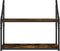 vidaXL - Wandrek - 2-laags - 60x21x51 - cm - bewerkt - hout - gerookt - eikenkleurig