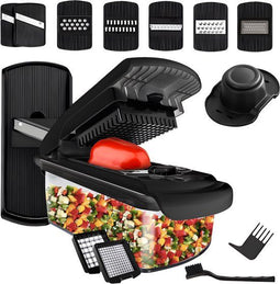 Cavos Mandoline - Groentesnijder - 16-in-1 Multifunctionele RVS Snijder - Zwart
