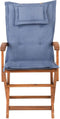 MAUI - Tuinstoel set van 2 - Lichte houtkleur/Blauw - Acaciahout