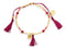 Scmyk BG-263 - Kralenarmband - Goudkleurige kraaltjes - Donkerroze