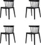 Windson Stapelstoel Zwart - SET VAN 4