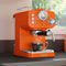 Swan Retro Espressomachine – Gemalen Koffie & Pads – Met Melkopschuimer – Oranje