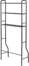Wasmachine opbergrek zwart - Badkamerrek - Wasmachine ombouw - Opbergrek voor wasmachine - Wasmachine kast - Wasmachine meubel met 3 schappen - 26.5 x 66.5 x 155cm