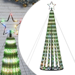 vidaXL - LED-kerstboom - 275 - LEDs - kleurrijk - 180 - cm