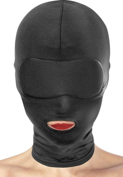 Fetish Tentation - Bondage Masker - Verstevigde Blinddoek - Vrije Mond - Zwart