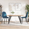 vidaXL - Eetkamerstoelen - 2 - st - fluweel - blauw